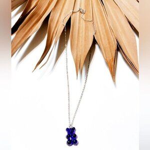 Navy gummy bear necklace F19